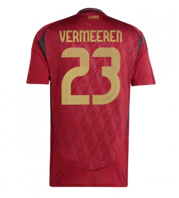 Bélgica Arthur Vermeeren #23 Primera Equipación Eurocopa 2024 Manga Corta